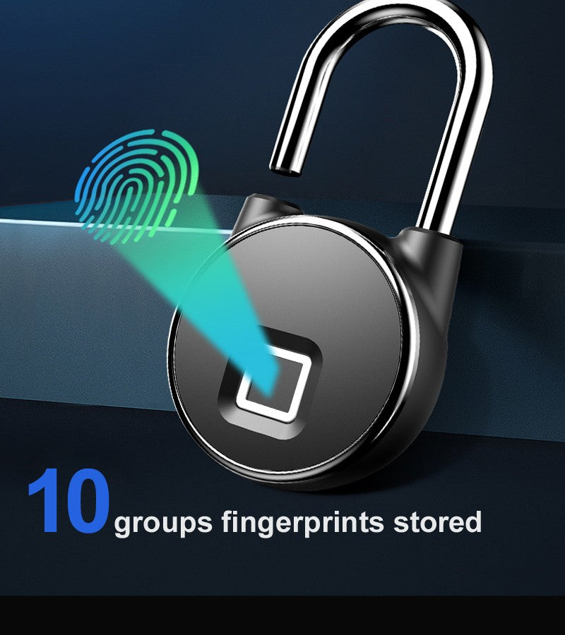 Cadeado Inteligente Smart Lockt com Impressão Digital Para Uso Externo e Intern