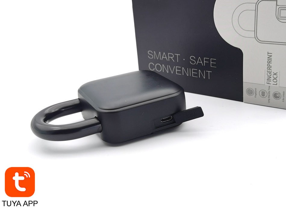 Cadeado Inteligente Smart Lockt com Impressão Digital Para Uso Externo e Intern