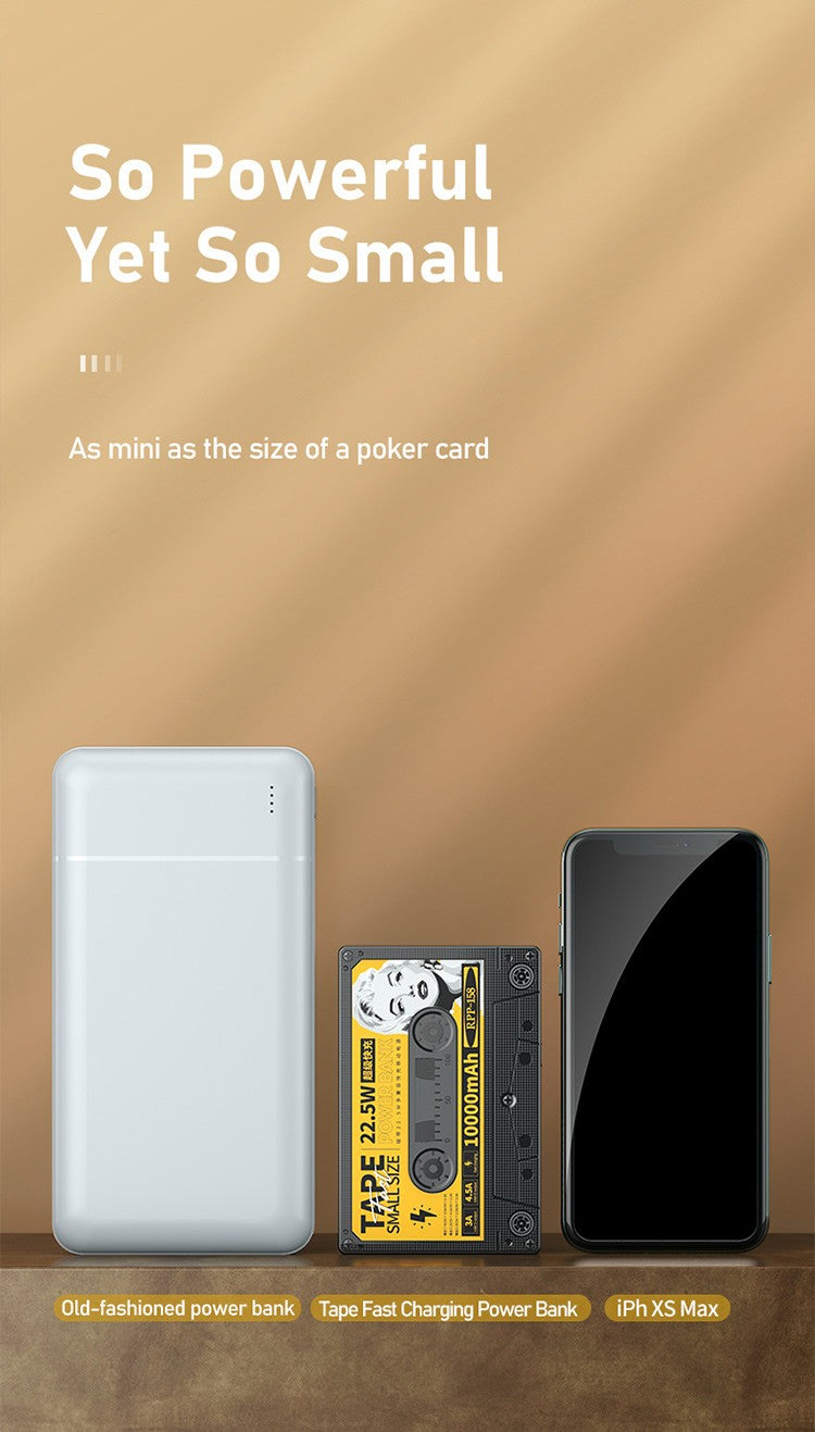 Powerbank Retro 10000mah carregamento super rápido 22,5w