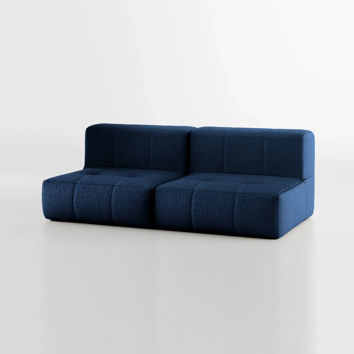 Sofá na Caixa modular 2 lugares em Boucle - Sem braço