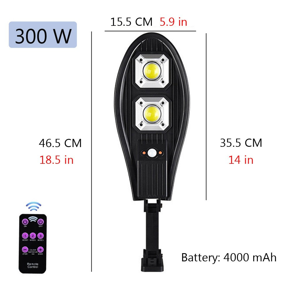 LED Solar para Área Externa 500 watts a prova D'água
