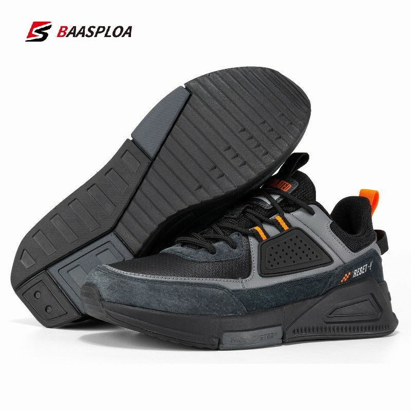 Tênis Baasploa Masculino 2023 Casual Designer Couro Leve