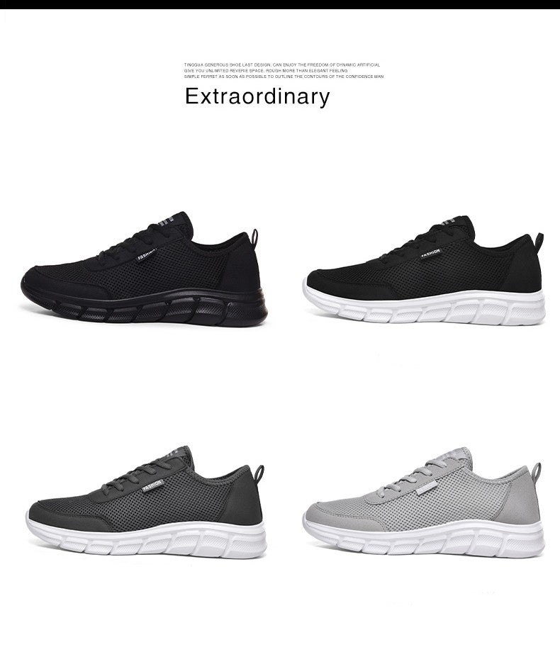 Tênis casuais masculinos respiráveis e leve