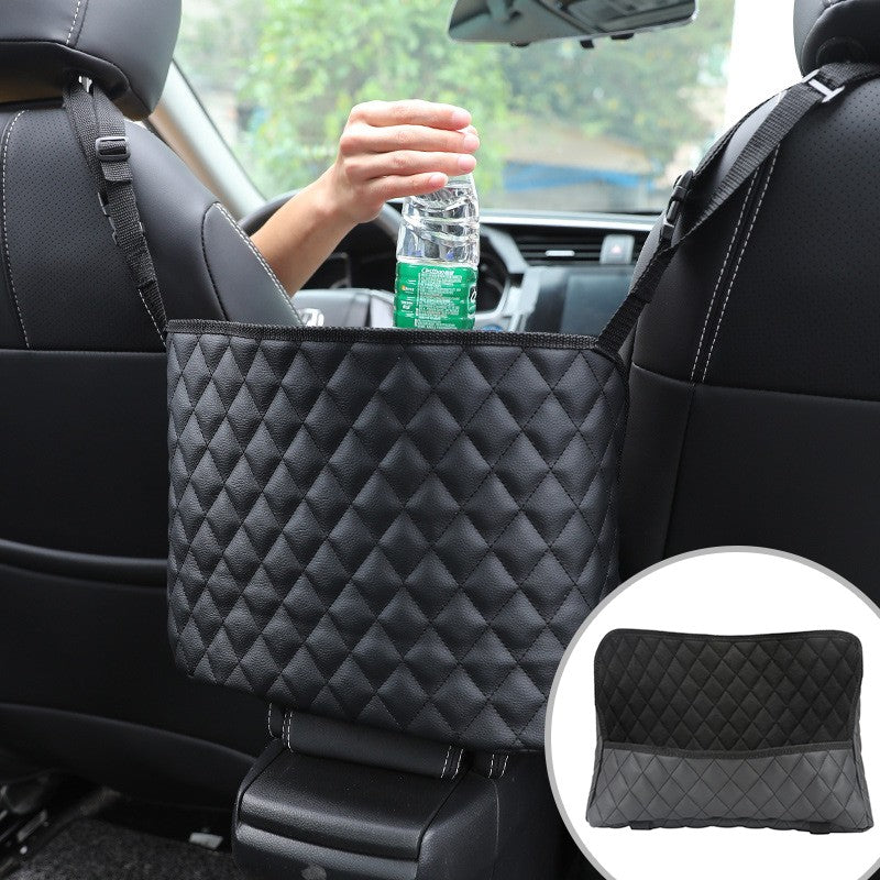 Suporte de bolsa para carro de couro