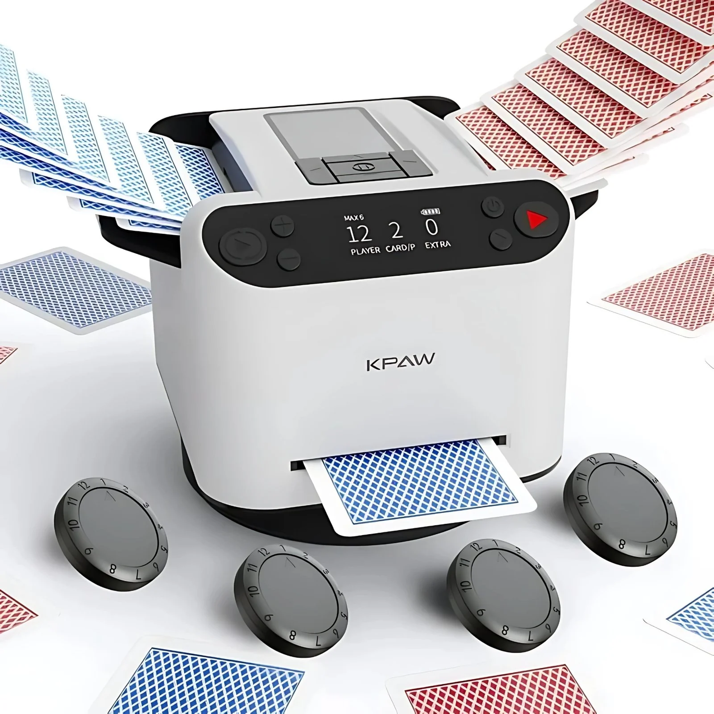 PokerProvok - Máquina Automática de Embaralhar e Distribuir Cartas 2-em-1 com 6 Controles Remotos