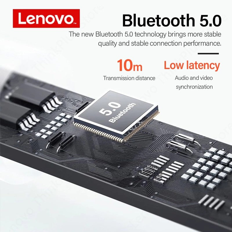 Fone Lenovo original Bluetooth modelo à prova d'água