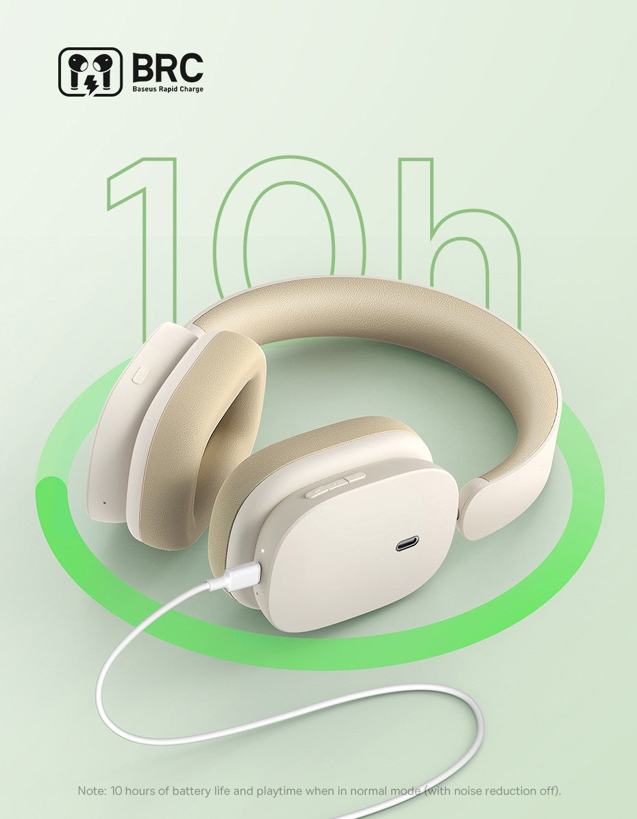 Fone de Ouvido sem fio 5.2 Baseus h1 bluetooth, 40db cancelamento de ruído ativ