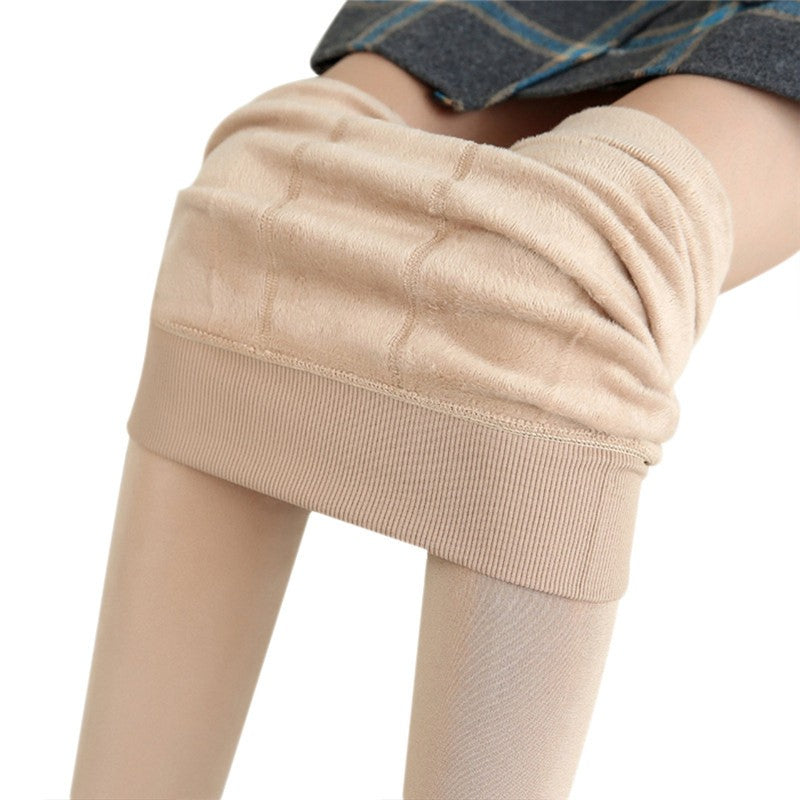 Leggings feminina de inverso - veludo monocromático cintura alta
