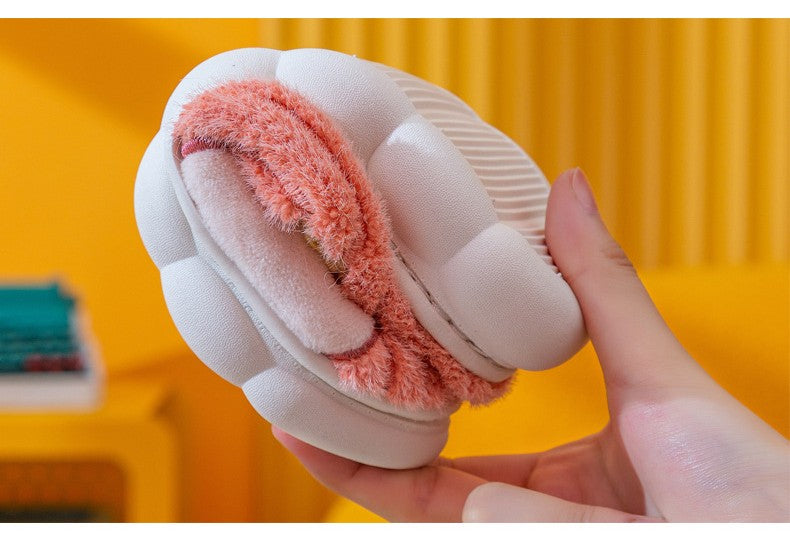 Lindos chinelos infantis de algodão para inverno