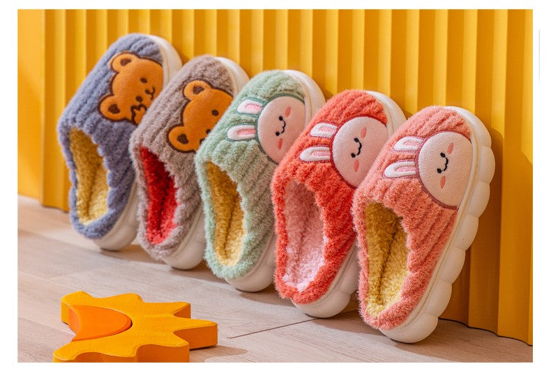 Lindos chinelos infantis de algodão para inverno