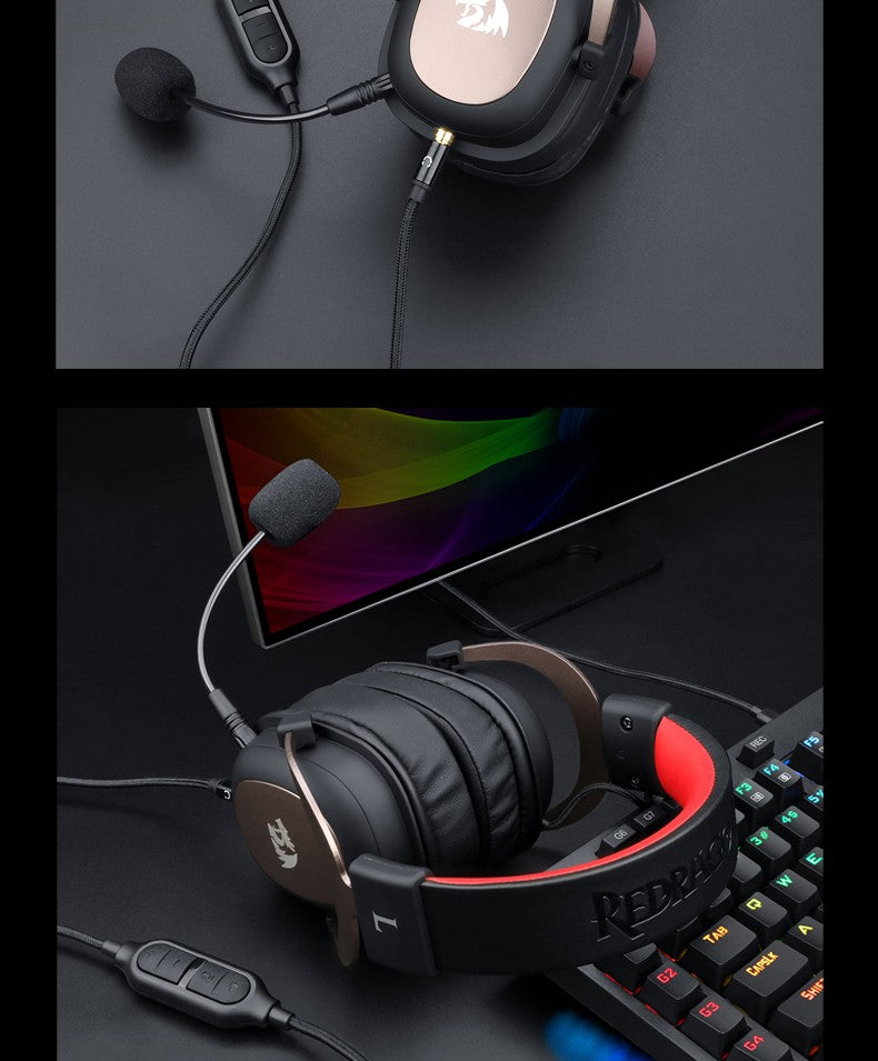 Redragon H510 Zeus fone de ouvido com fio para jogos 7.1 para PC / PS4 e Xbox On