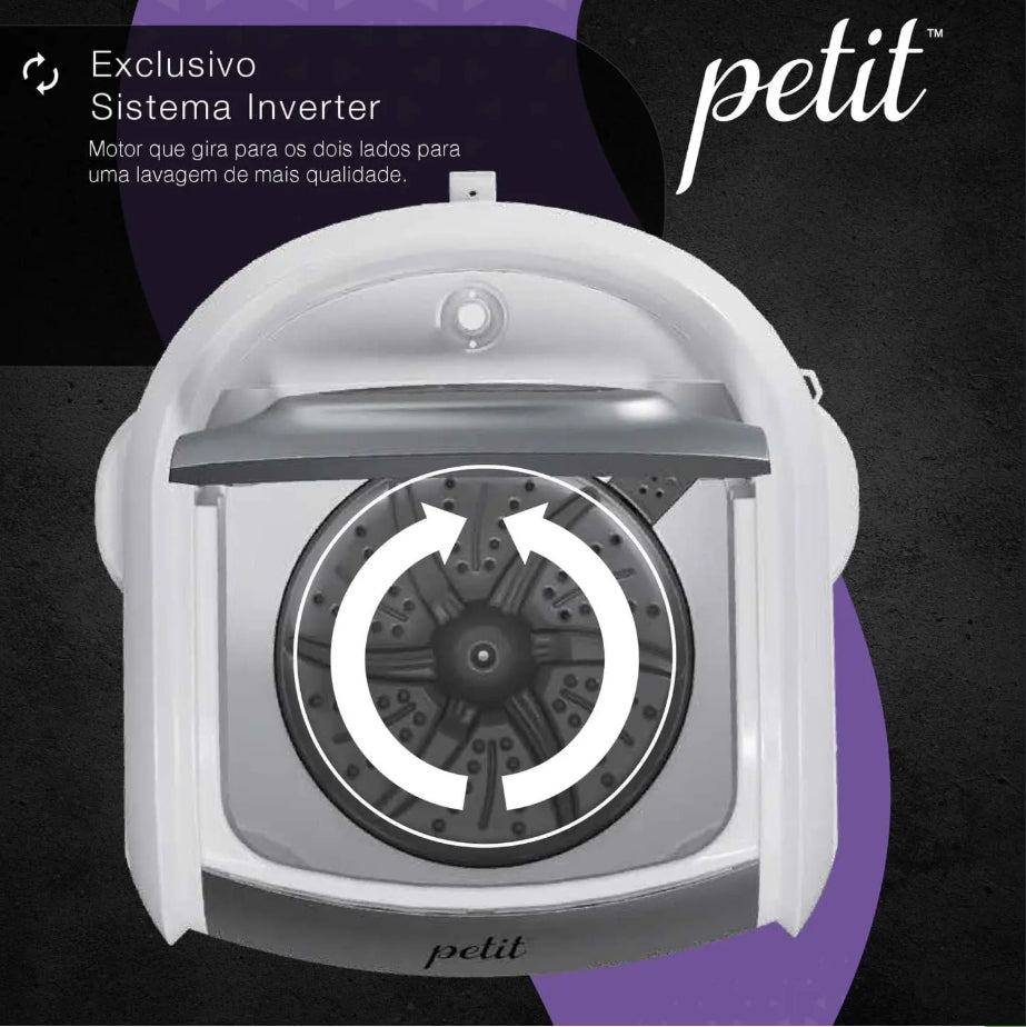 Mini Lava-Roupas Petit 1,5kg Praxis Automática