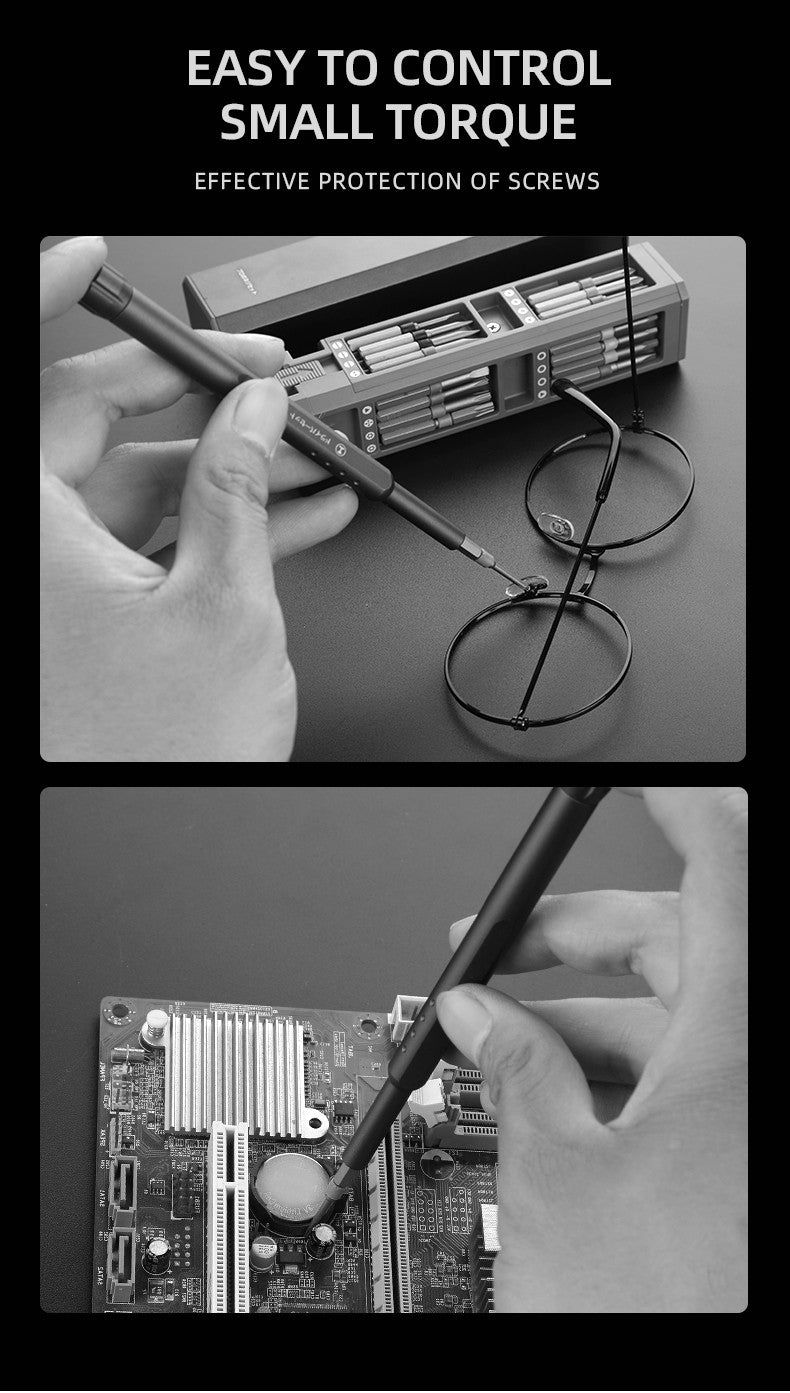 Kit de chave de fenda 44 em 1 peças magnéticos de precisão