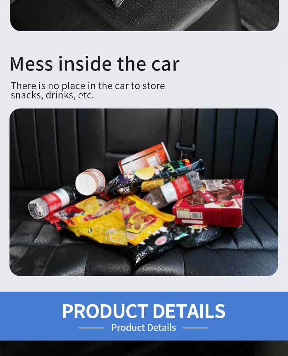 Suporte de bolsa para carro de couro
