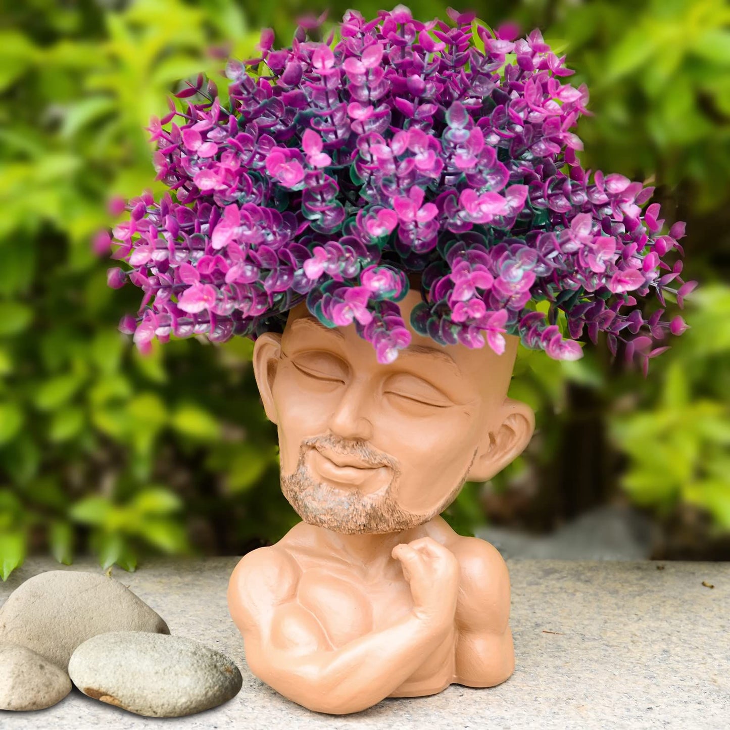 Vaso Artesanal Yuky Homen para Flores / Feito de Resina de Alta Qualidade