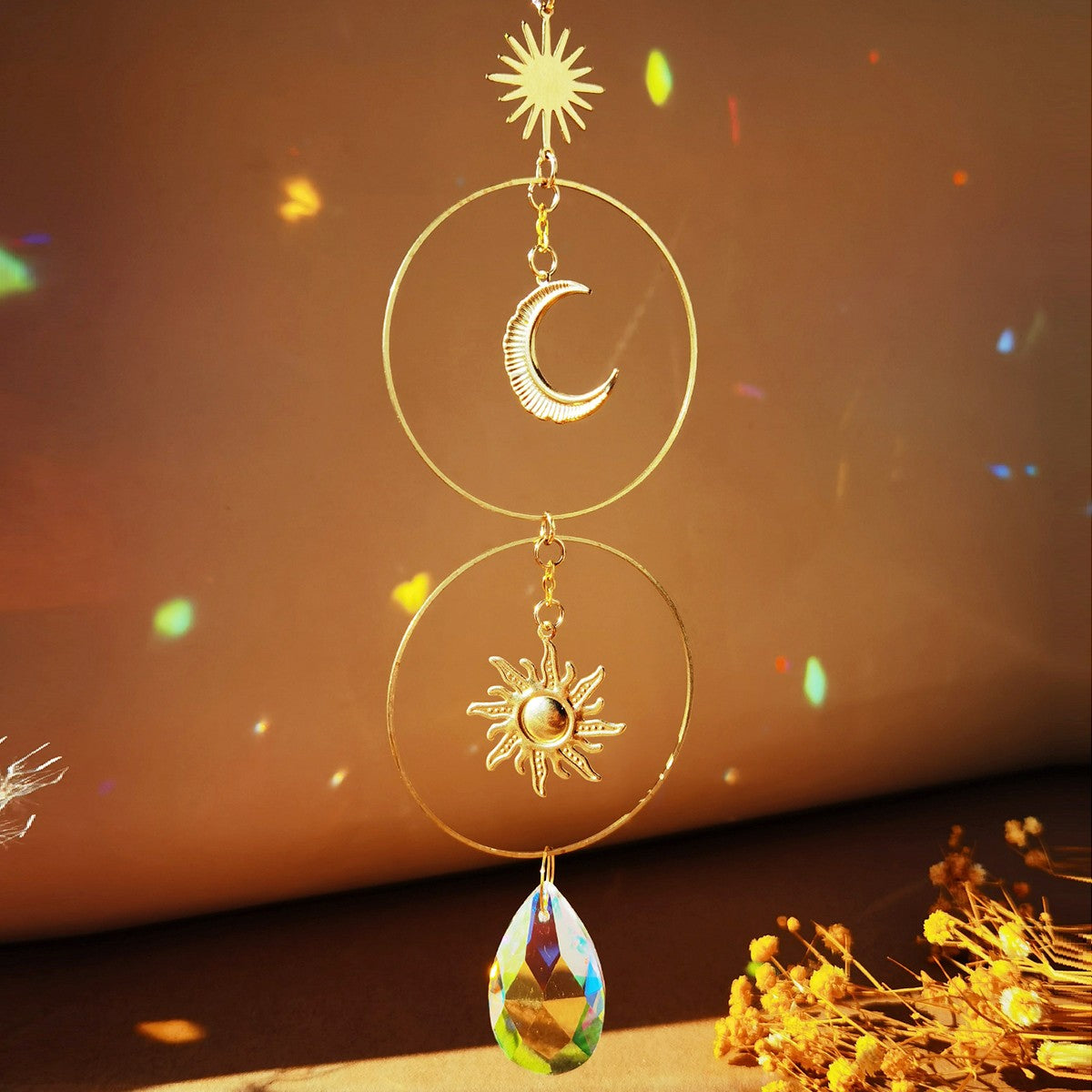 Filtrode sonhos Criador de arco-íris de cristal Apanhador de sonhos
