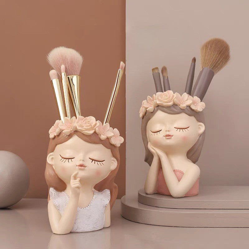 Lindo Vaso para Suculentas em Formato de Rosto de Fada