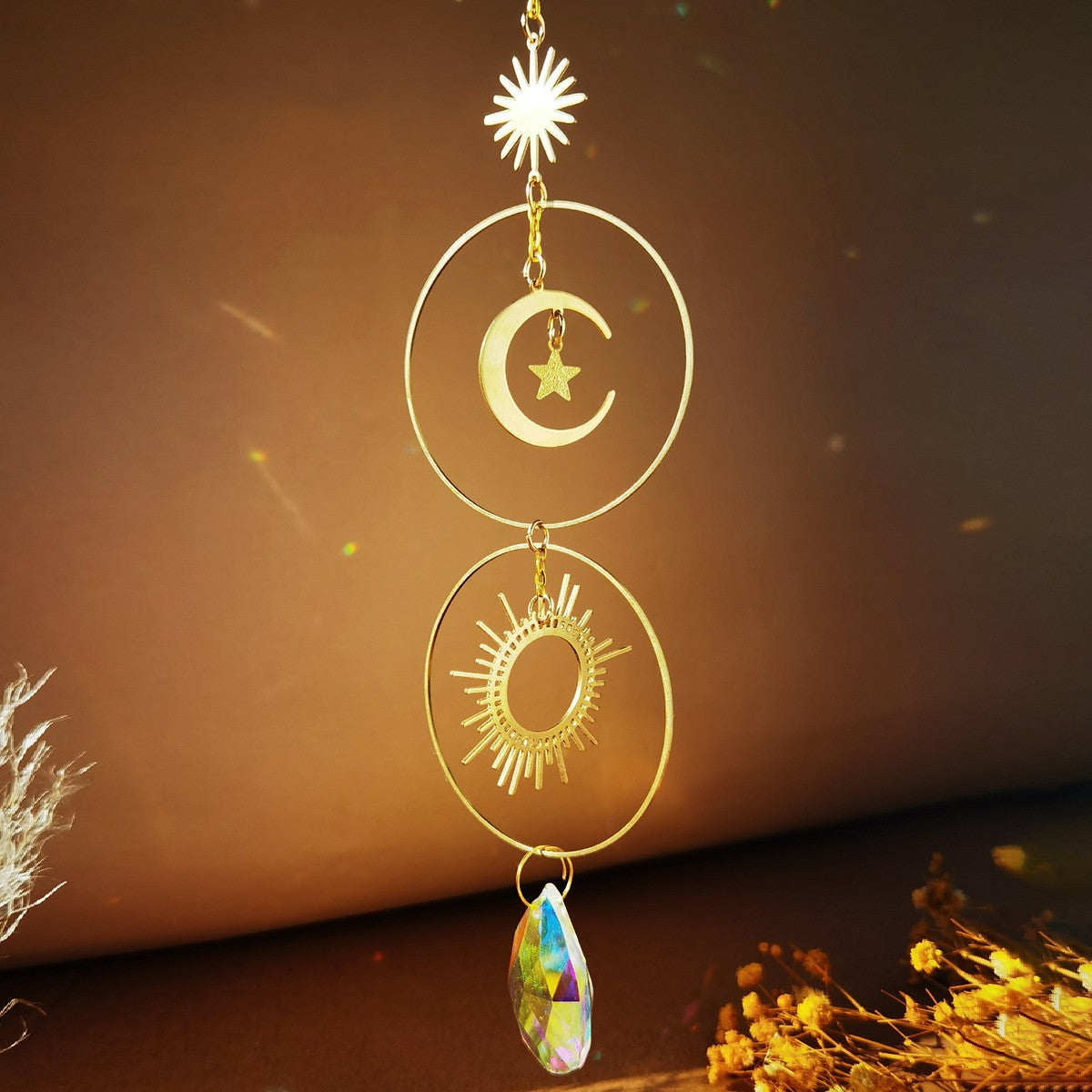 Filtrode sonhos Criador de arco-íris de cristal Apanhador de sonhos