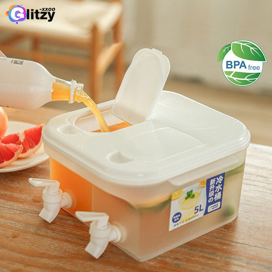 Chaleira Fria, Capacidade de 5l com Torneira Para Geladeira/Bebidas Frias/Frutas