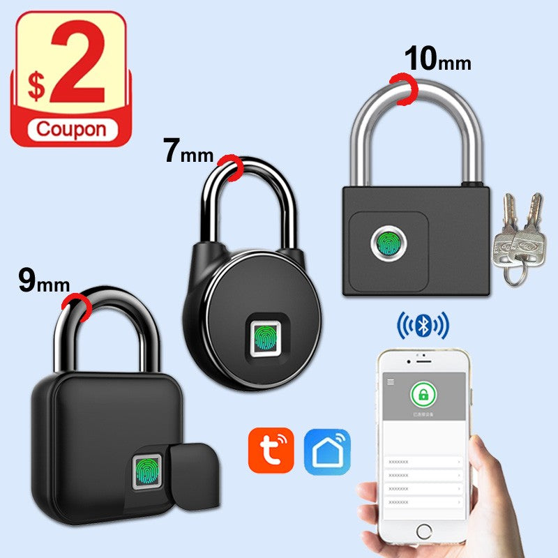Cadeado Inteligente Smart Lockt com Impressão Digital Para Uso Externo e Intern