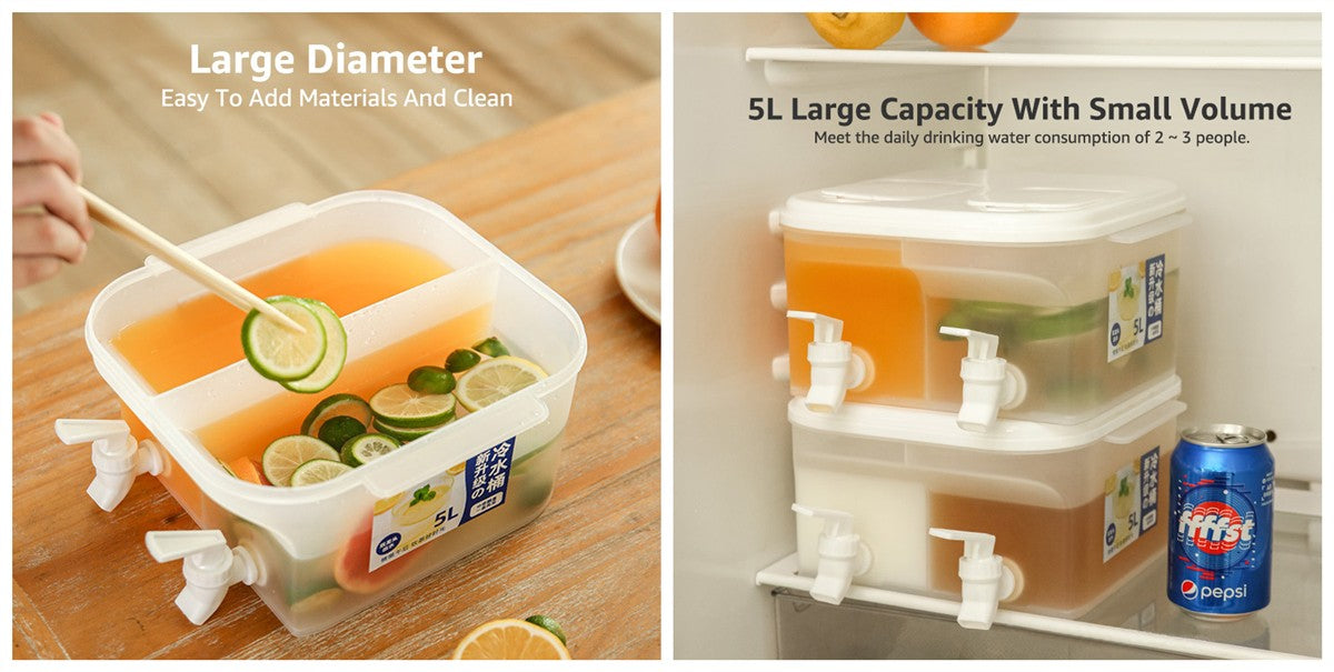 Chaleira Fria, Capacidade de 5l com Torneira Para Geladeira/Bebidas Frias/Frutas
