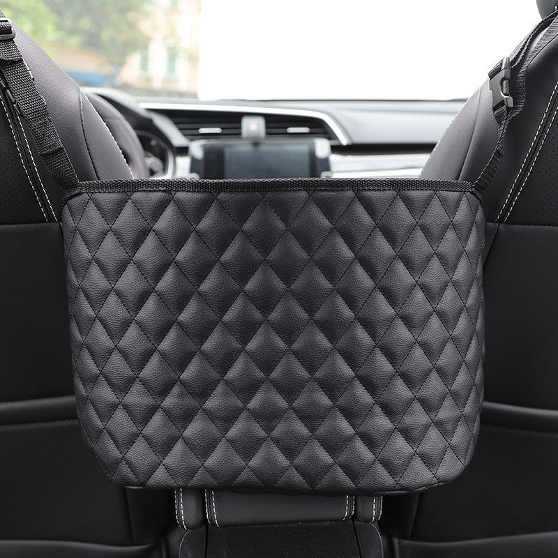 Suporte de bolsa para carro de couro