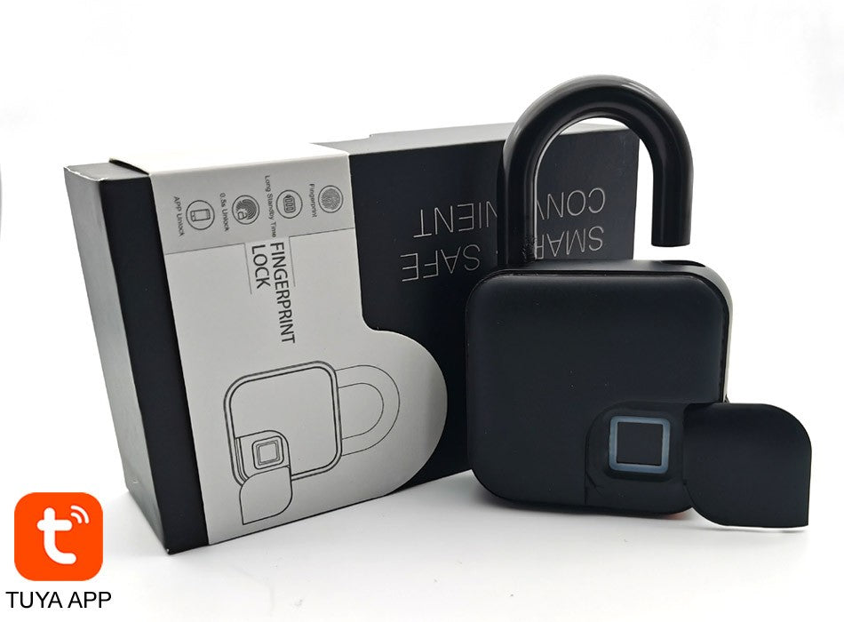 Cadeado Inteligente Smart Lockt com Impressão Digital Para Uso Externo e Intern
