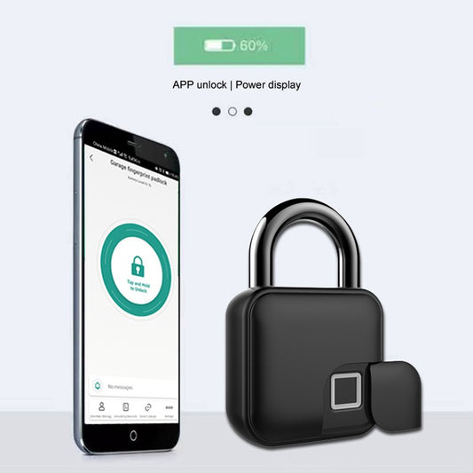 Cadeado Inteligente Smart Lockt com Impressão Digital Para Uso Externo e Intern