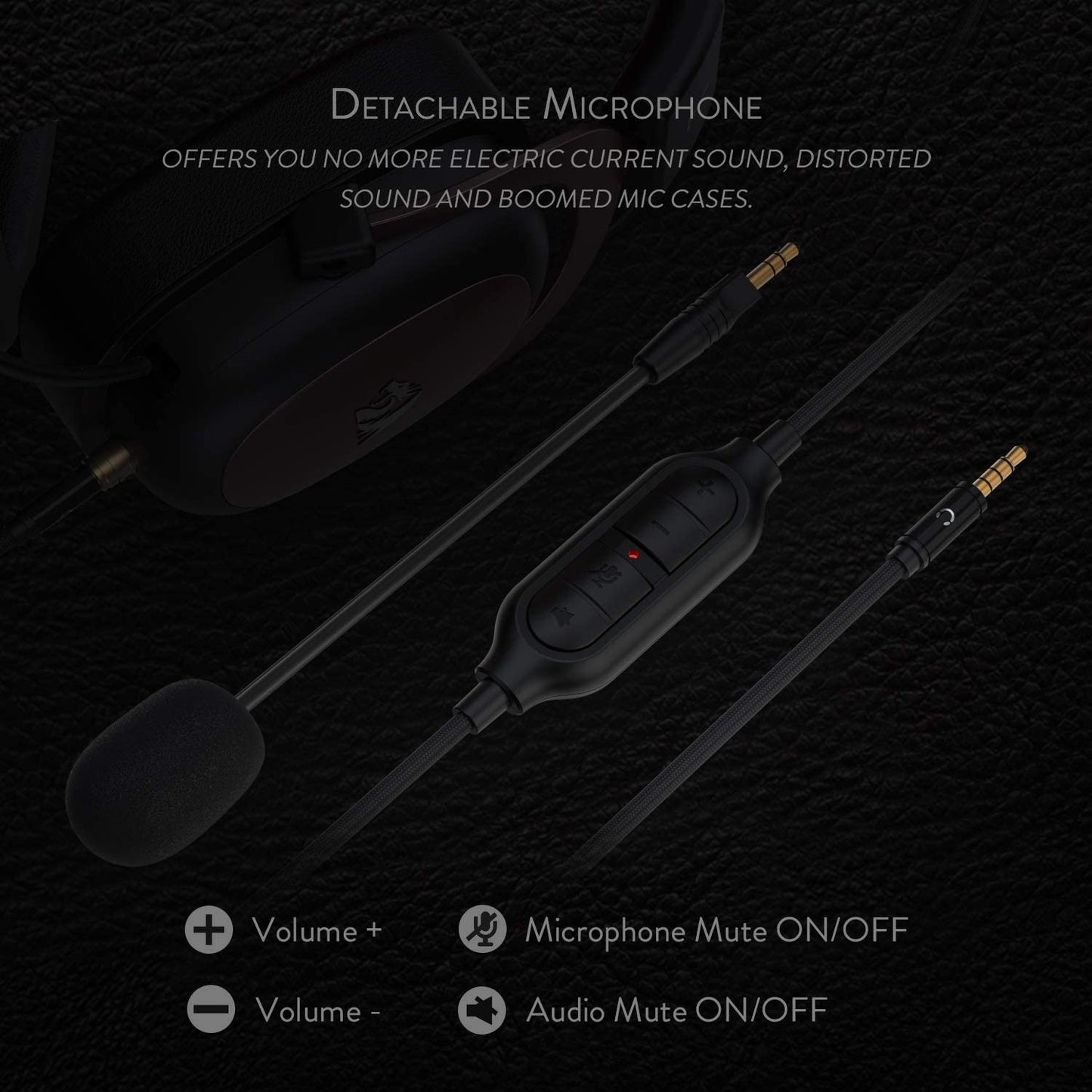 Redragon H510 Zeus fone de ouvido com fio para jogos 7.1 para PC / PS4 e Xbox On