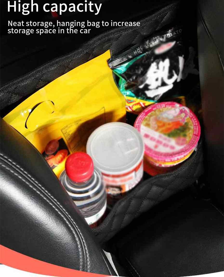 Suporte de bolsa para carro de couro