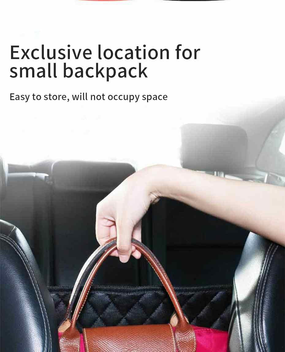 Suporte de bolsa para carro de couro