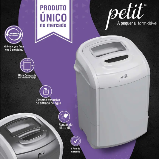 Mini Lava-Roupas Petit 1,5kg Praxis Automática