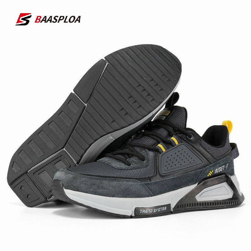 Tênis Baasploa Masculino 2023 Casual Designer Couro Leve