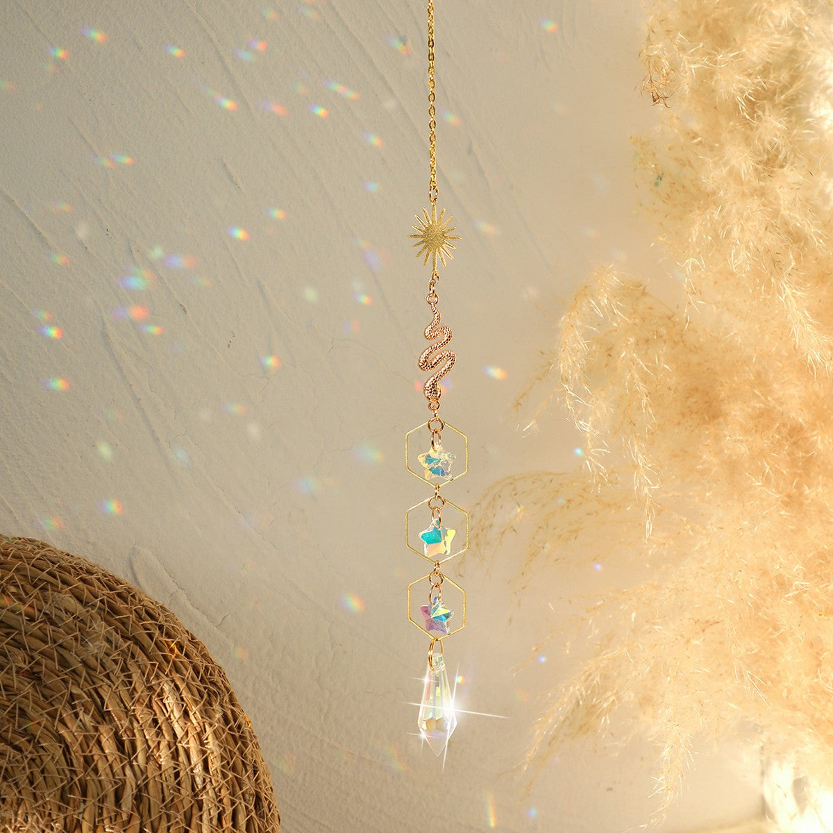 Filtrode sonhos Criador de arco-íris de cristal Apanhador de sonhos