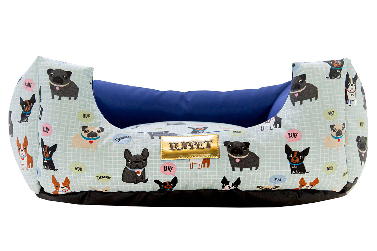 Kit Enxoval Luxo para Cachorro 100% Impermeavel Luppet Azul Cachorrinho Tamanho:
