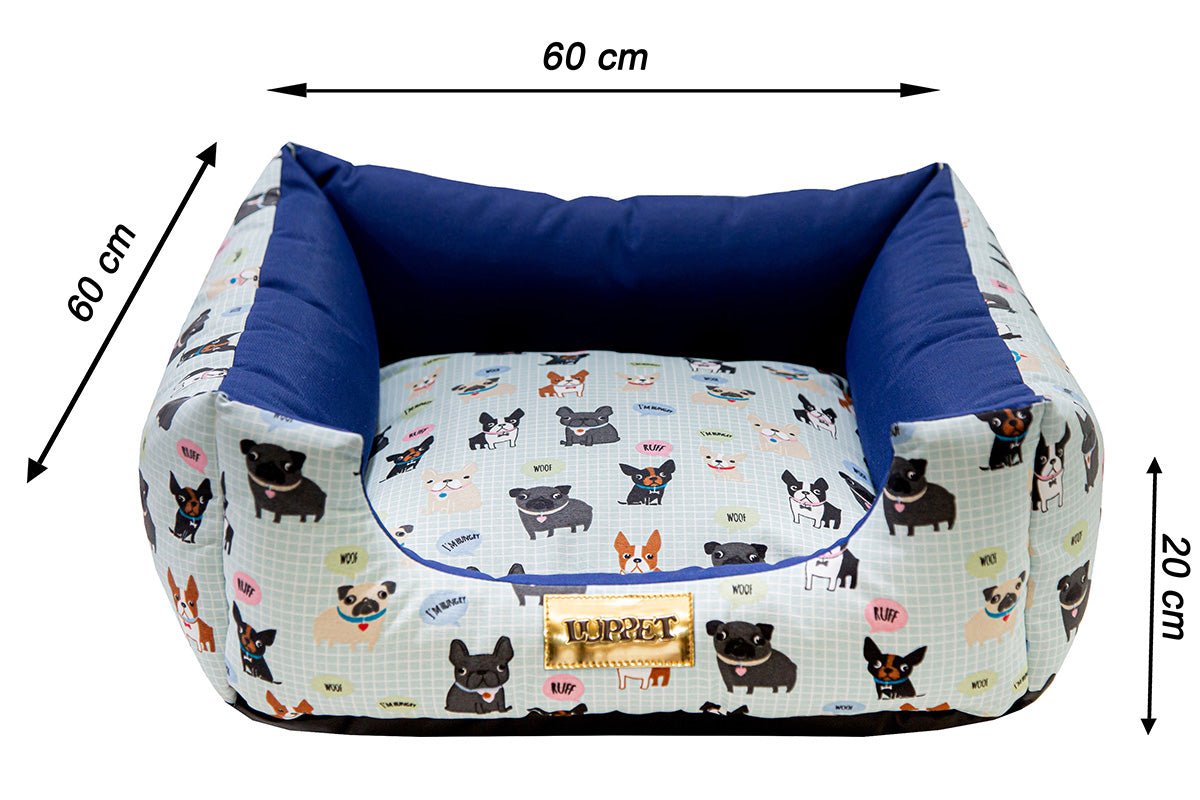 Kit Enxoval Luxo para Cachorro 100% Impermeavel Luppet Azul Cachorrinho Tamanho: