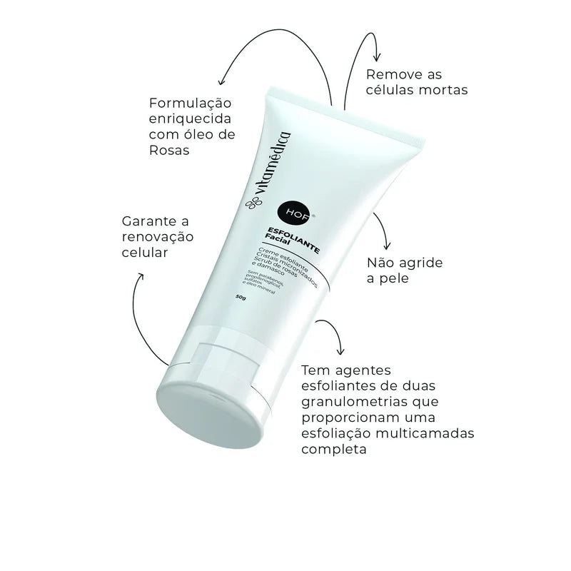 Esfoliante Facial Renovador Com Aloe Vera E Microesferas 50g